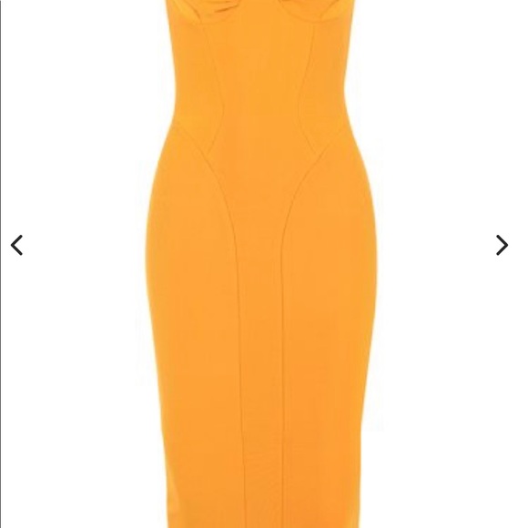 Charlene’ Tangerine Bandage Midi Dress. Sold out on HOCB - Picture 4 of 6